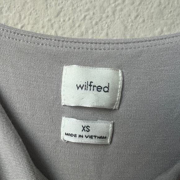 Aritzia Wilfred Saturn Midi Dress in Moon Dust Grey Size XS - Picture 4 of 6